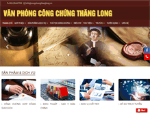 Tablet Screenshot of congchungthanglong.vn